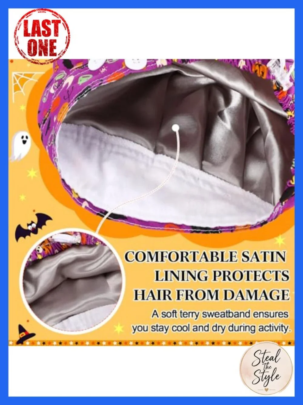 6 Pcs Satin Lined Scrub Caps Cotton Nursing Hats Adjustable Working Cap